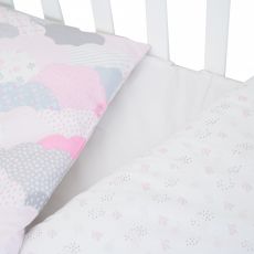 Змінна постіль 3 ел Twins Comfort line 3054-C-08, Хмаринки, сірий/рожевий